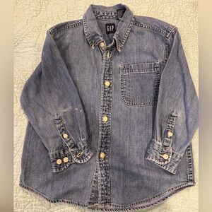 GAP Kids Denim Button-Down Shirt XS